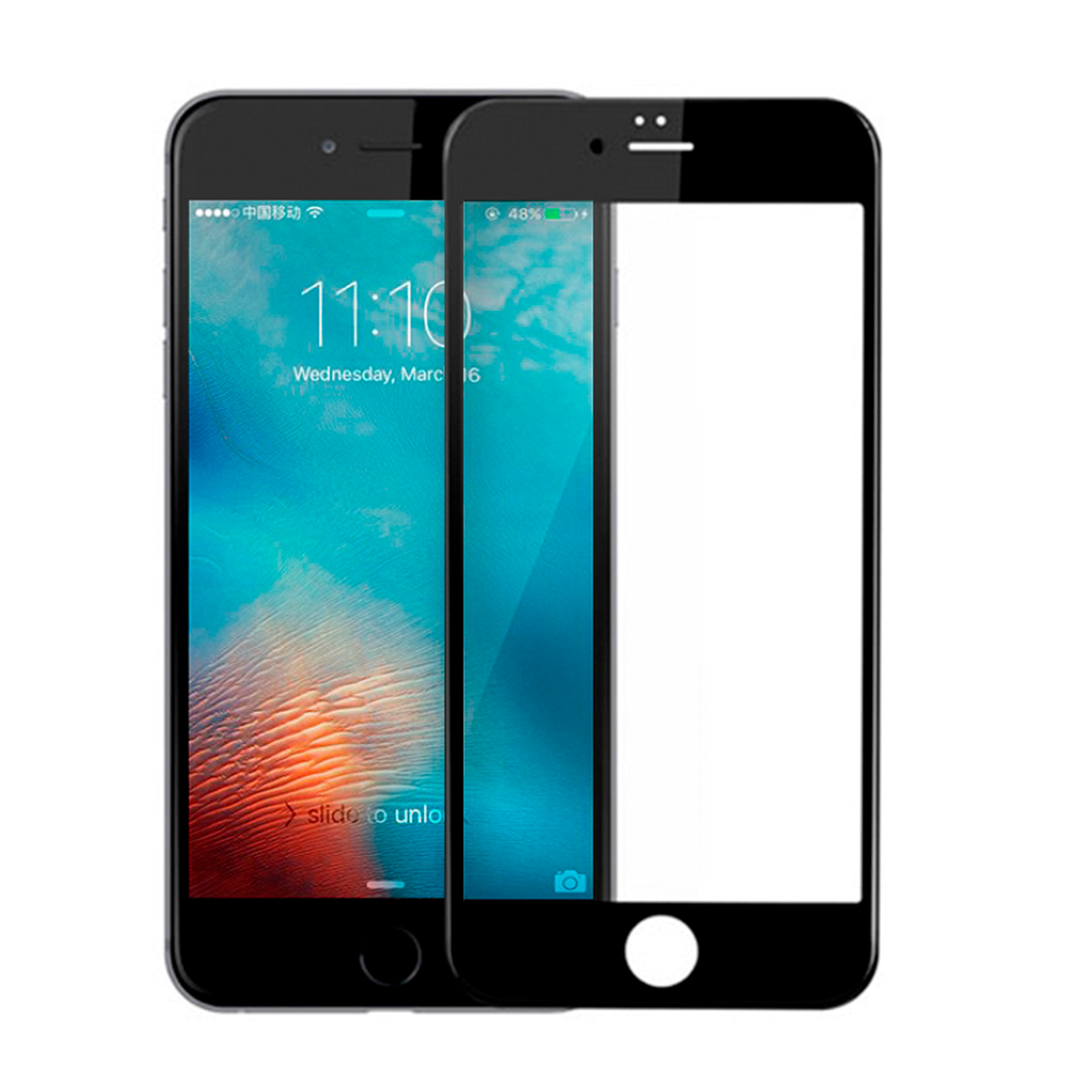 Lamina de Vidrio Templado Mica Completa iPhone SE 2022/ SE 2020 8 7 Negra –  Carcasas Chile