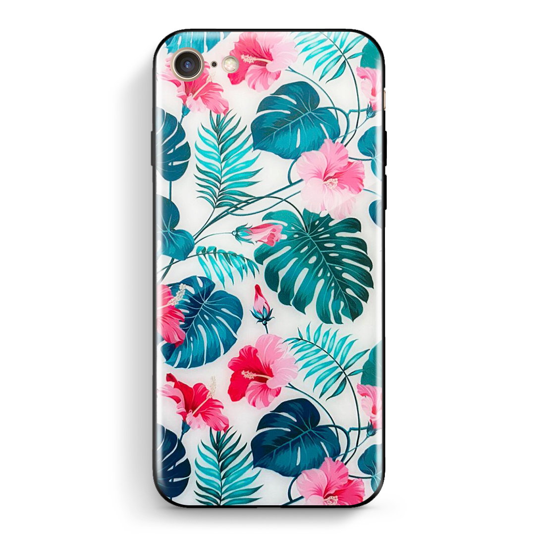 Carcasa Glass iPhone SE 2020 / 8 / 7 Palma Tropical