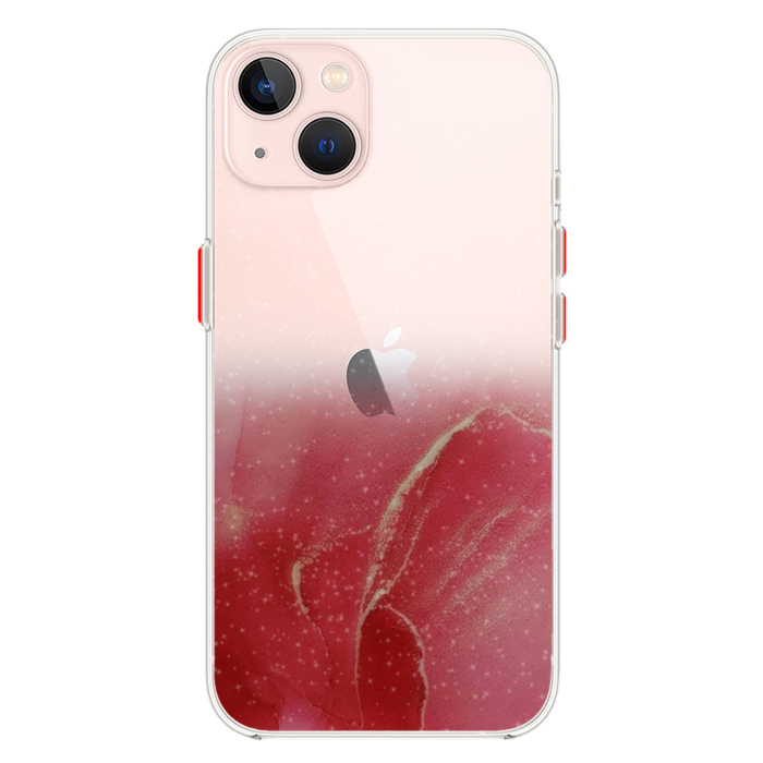 Carcasa Silicona Glitter compatible con iPhone 13 Mini Roja