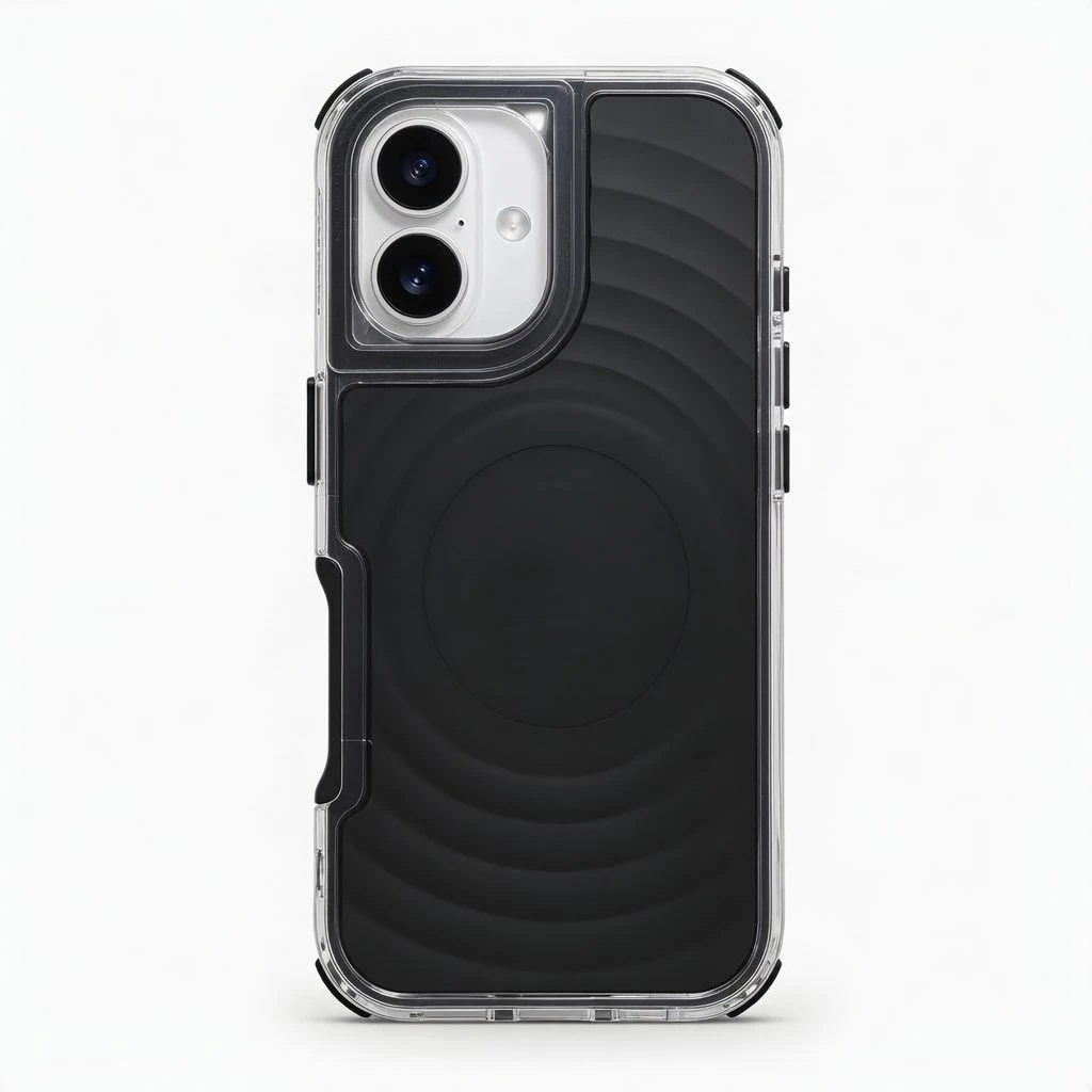 Carcasa Arena 2 en 1 iPhone 16 Negro Carcasa vista 2