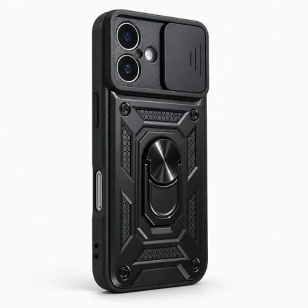 Carcasa Armor Para iPhone 16 Negro Carcasa