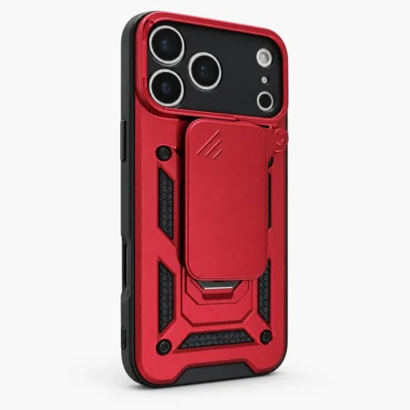 Carcasa Armor Para iPhone 17 Pro Max Rojo Carcasa
