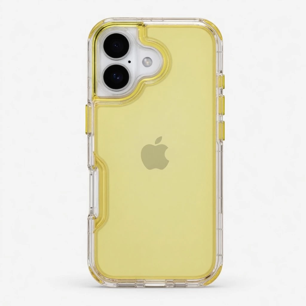 Carcasa Clear iPhone 17 Amarillo Carcasa vista 2