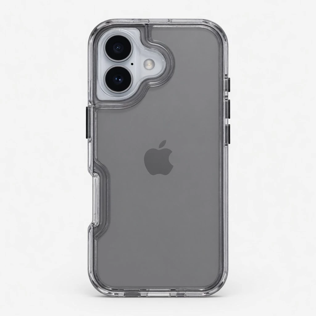 Carcasa Clear iPhone 17 Negro Carcasa vista 2
