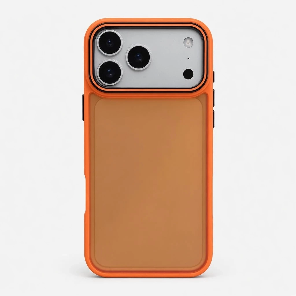 Carcasa Clear iPhone 17 Pro Max Naranjo Carcasa vista 2