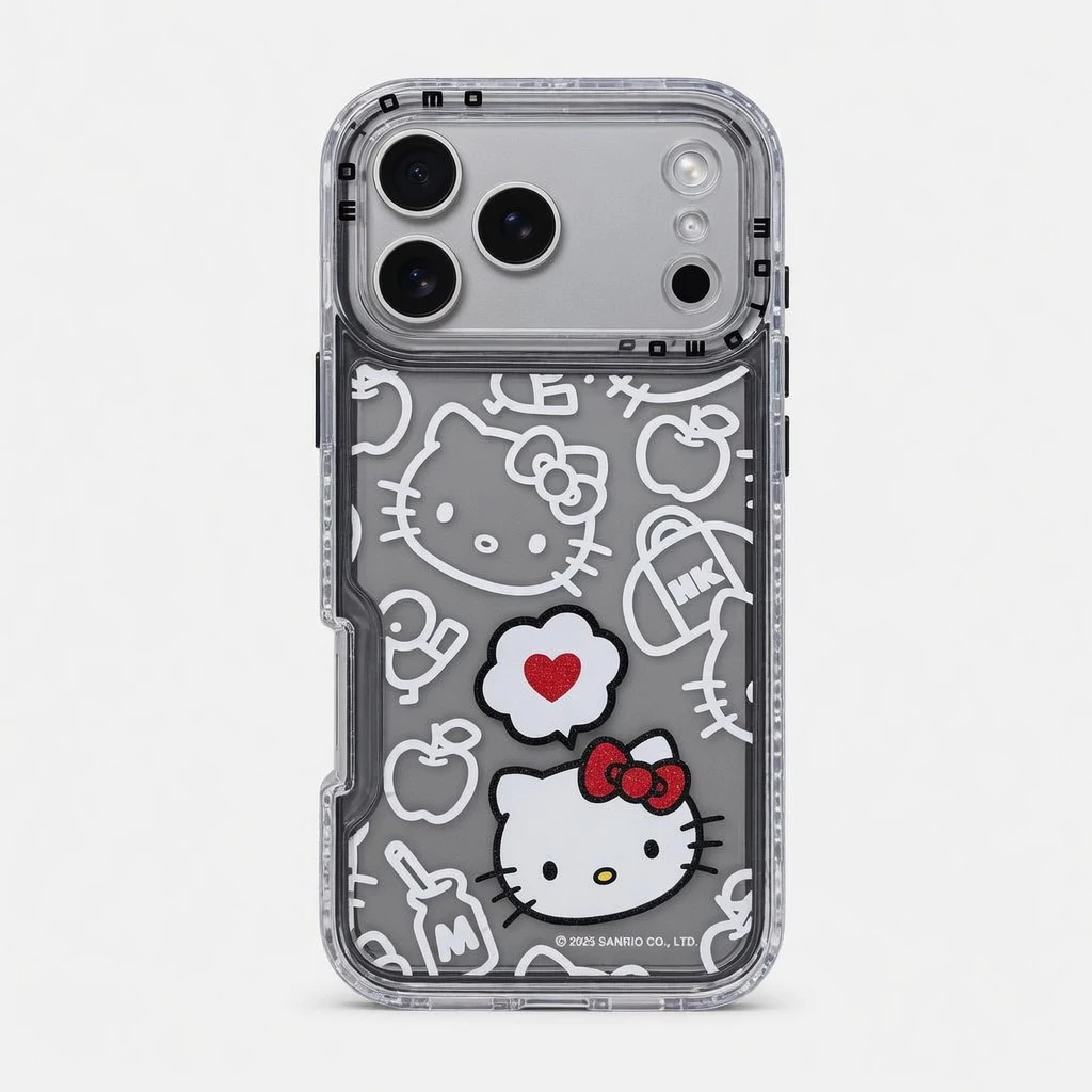 Carcasa Hello Kitty iPhone 17 Pro Max Black Style Carcasa vista 2