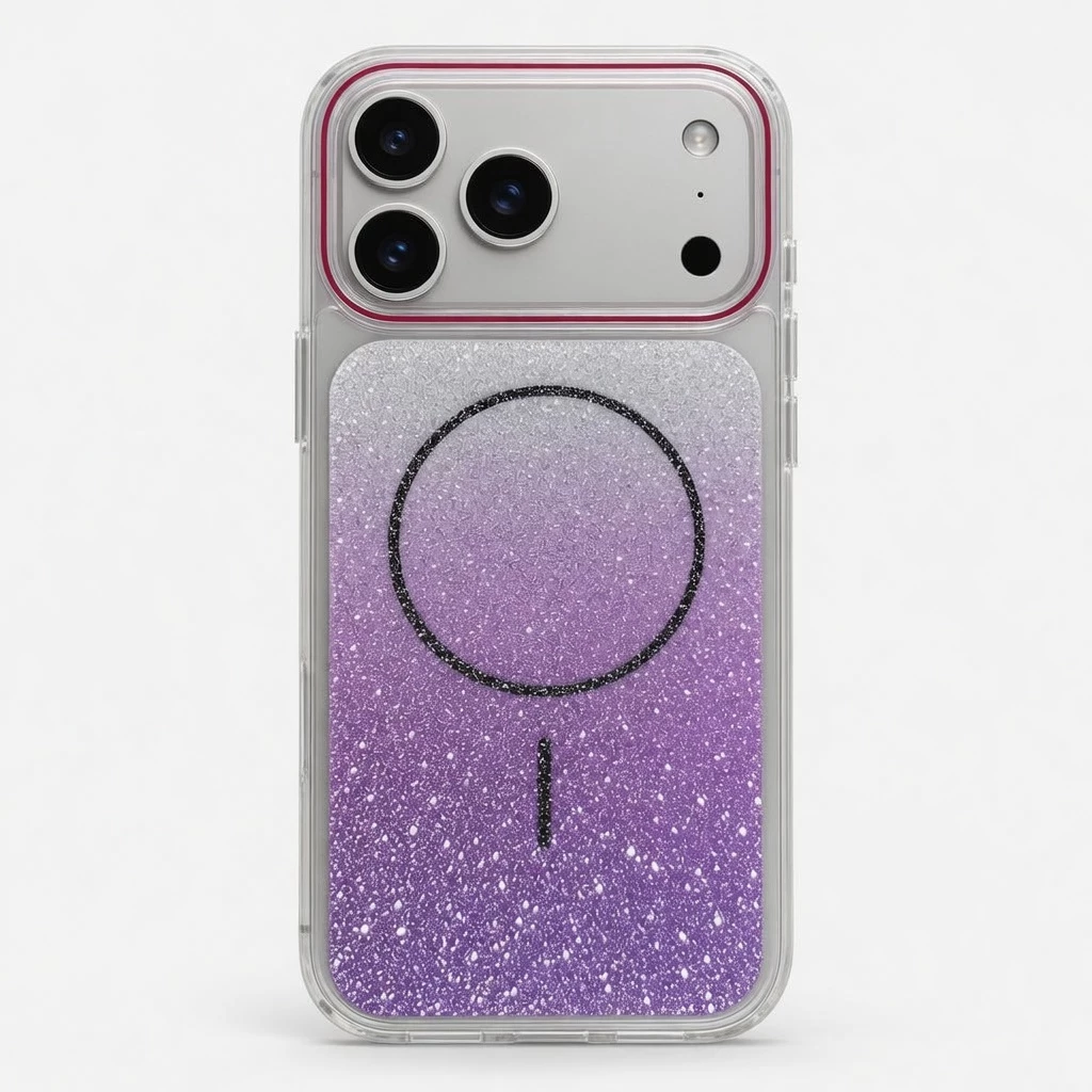 Carcasa Magsafe Brillo iPhone 17 Pro Max Lila Carcasa vista 2
