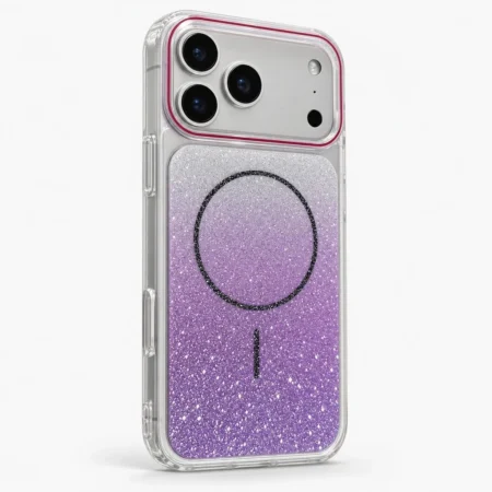 Carcasa Magsafe Brillo iPhone 17 Pro Max Lila Carcasa