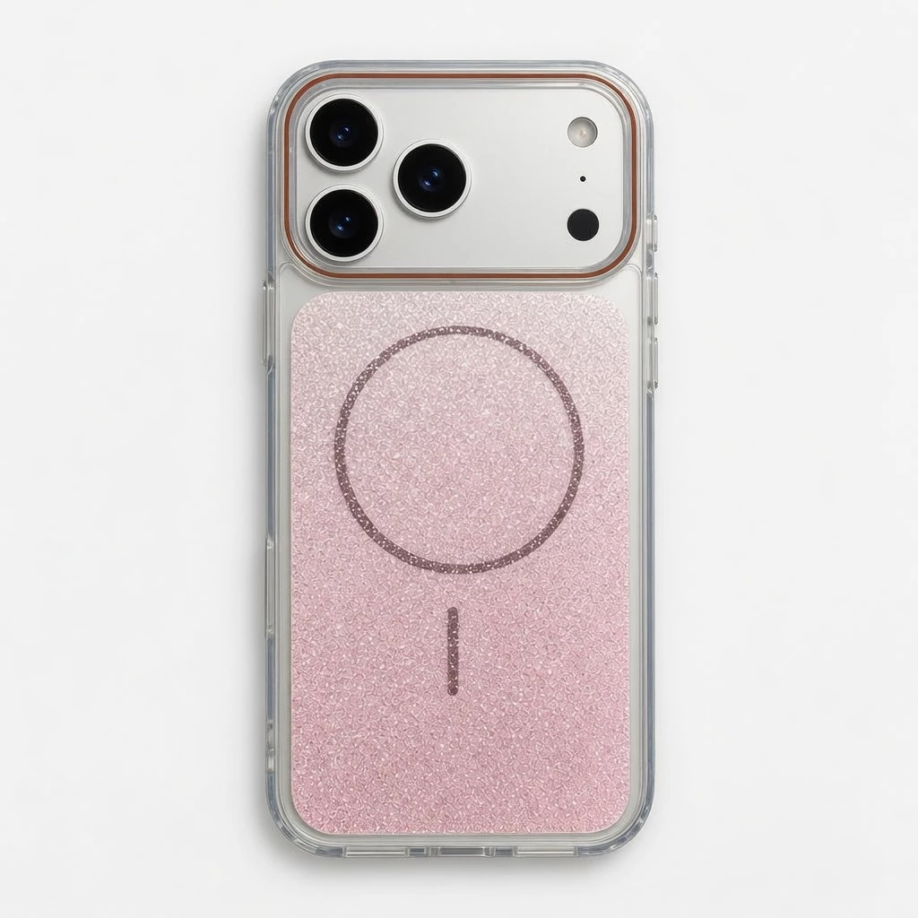 Carcasa Magsafe Brillo iPhone 17 Pro Max Rosado Carcasa vista 2
