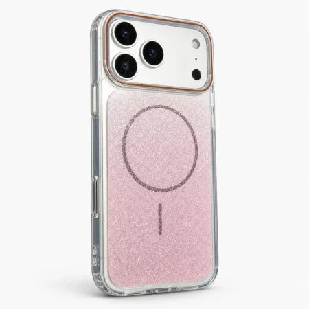 Carcasa Magsafe Brillo iPhone 17 Pro Max Rosado Carcasa
