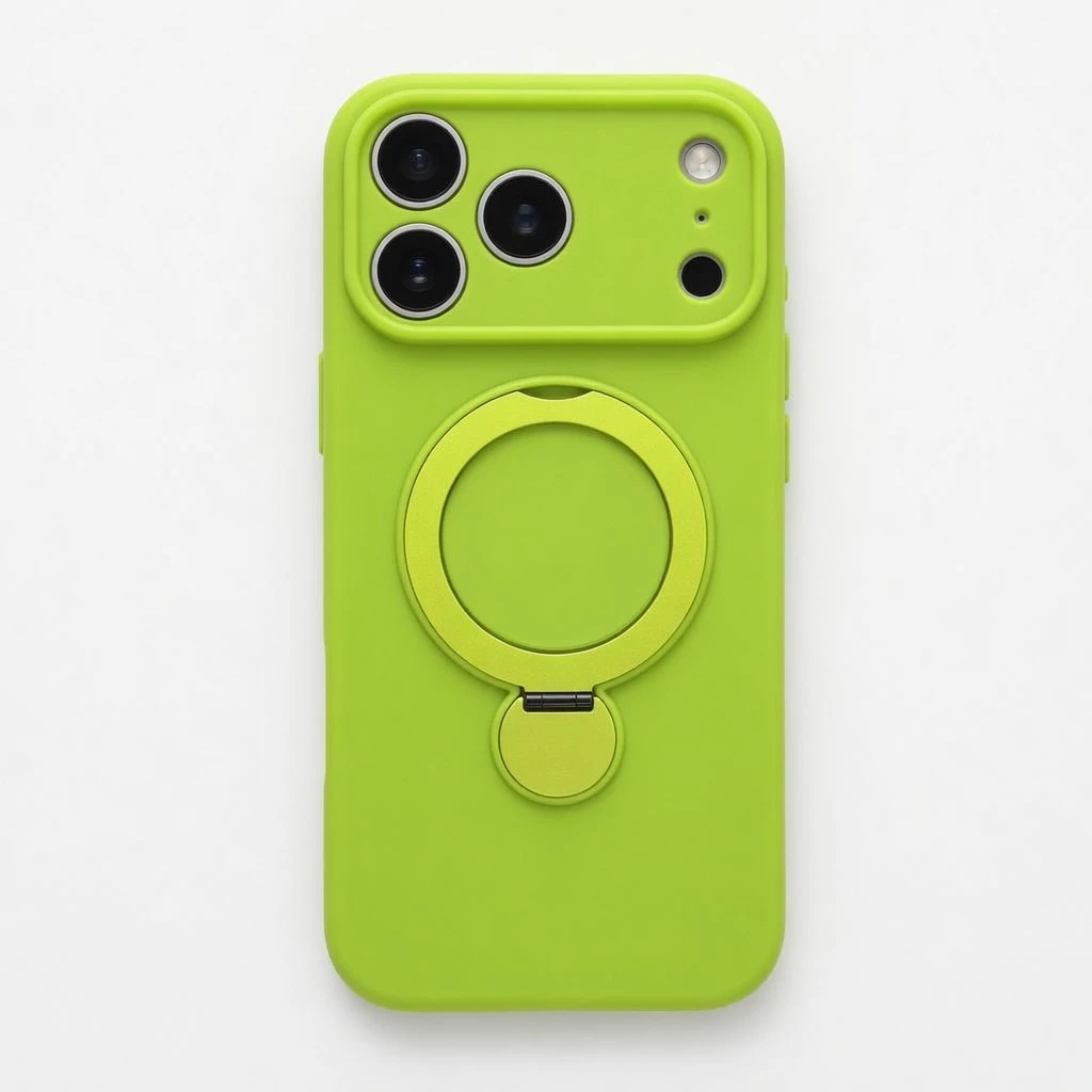 Carcasa Para Magsafe Color Para iPhone 17 Pro Max Verde Limon Carcasa vista 2