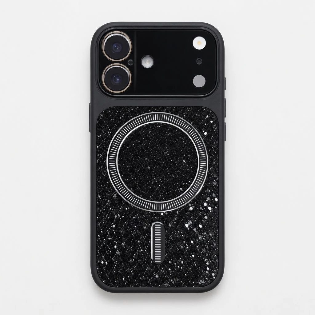 Carcasa Magsafe Shine iPhone 16 Negro Carcasa vista 2