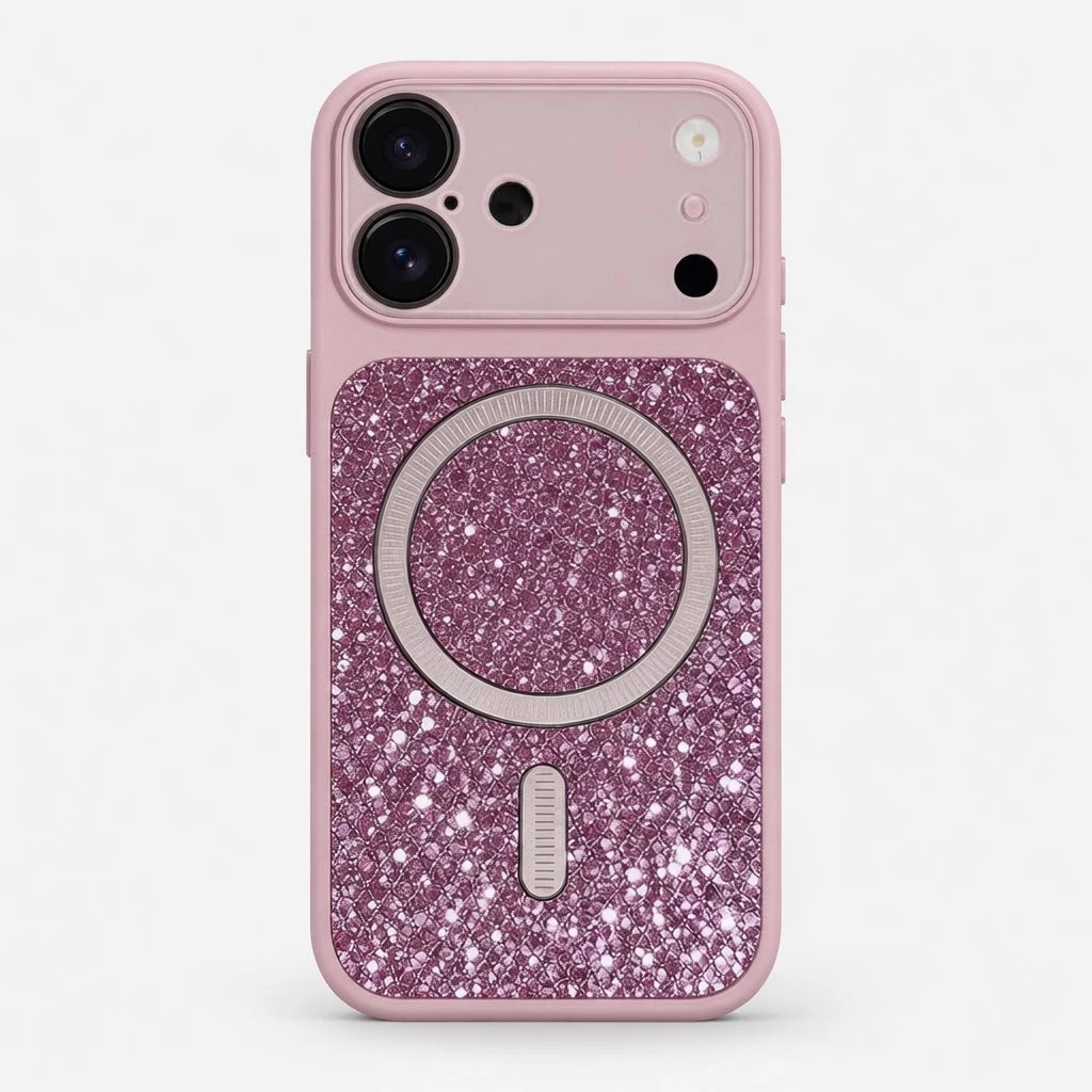 Carcasa Magsafe Shine iPhone 16 Rosado Carcasa vista 2