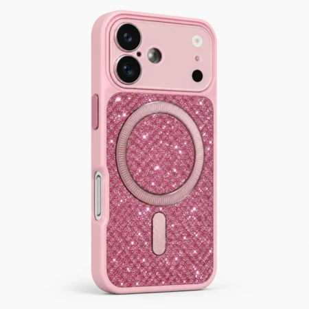 Carcasa Magsafe Shine iPhone 17 Rosado Carcasa