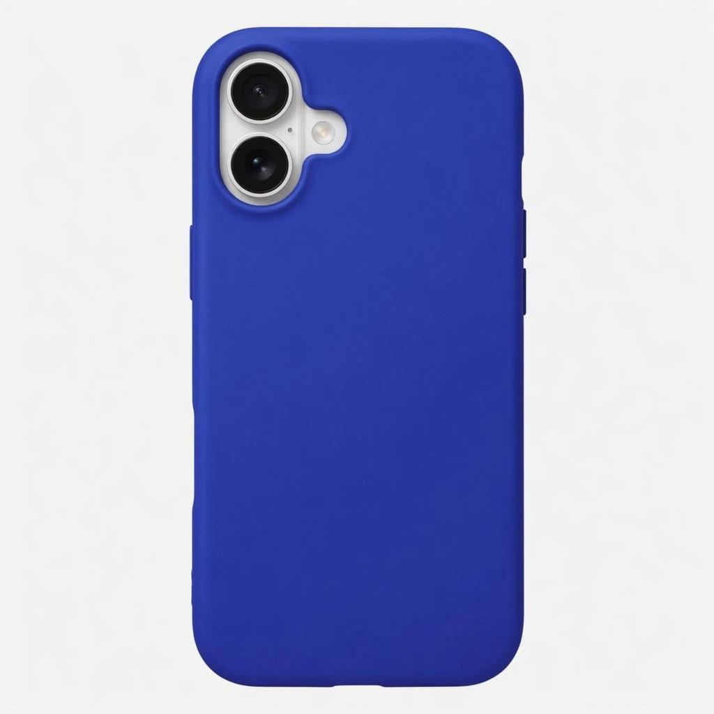 Carcasa Silicona Soft iPhone 17 Azul Carcasa vista 2