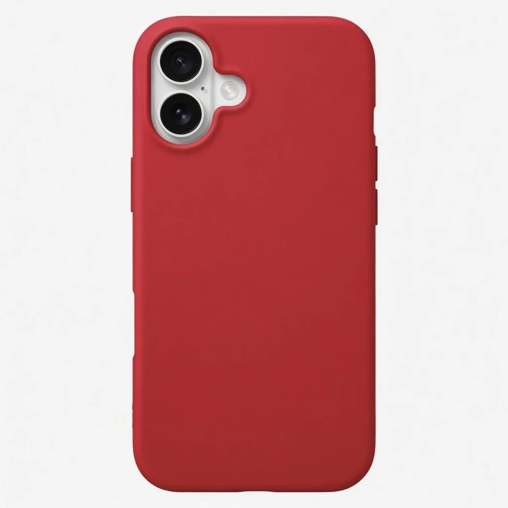Carcasa Silicona Soft iPhone 17 Rojo Carcasa vista 2