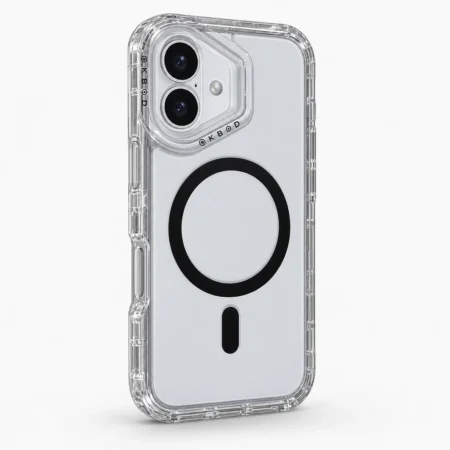 Carcasa Urban Play Magnetic Transparente Color iPhone 16 Negro Carcasa