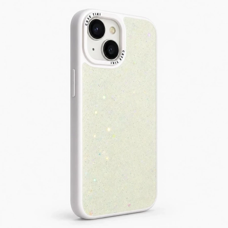 Carcasa Brillo Pop Socket iPhone 14 Blanco Carcasa