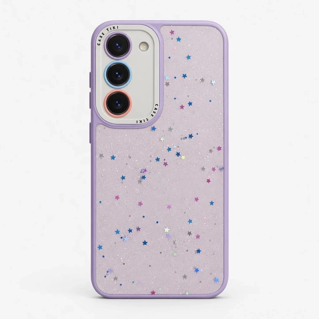 Carcasa Brillo Star Case Tiki Galaxy S23 Plus Lila Carcasa vista 2