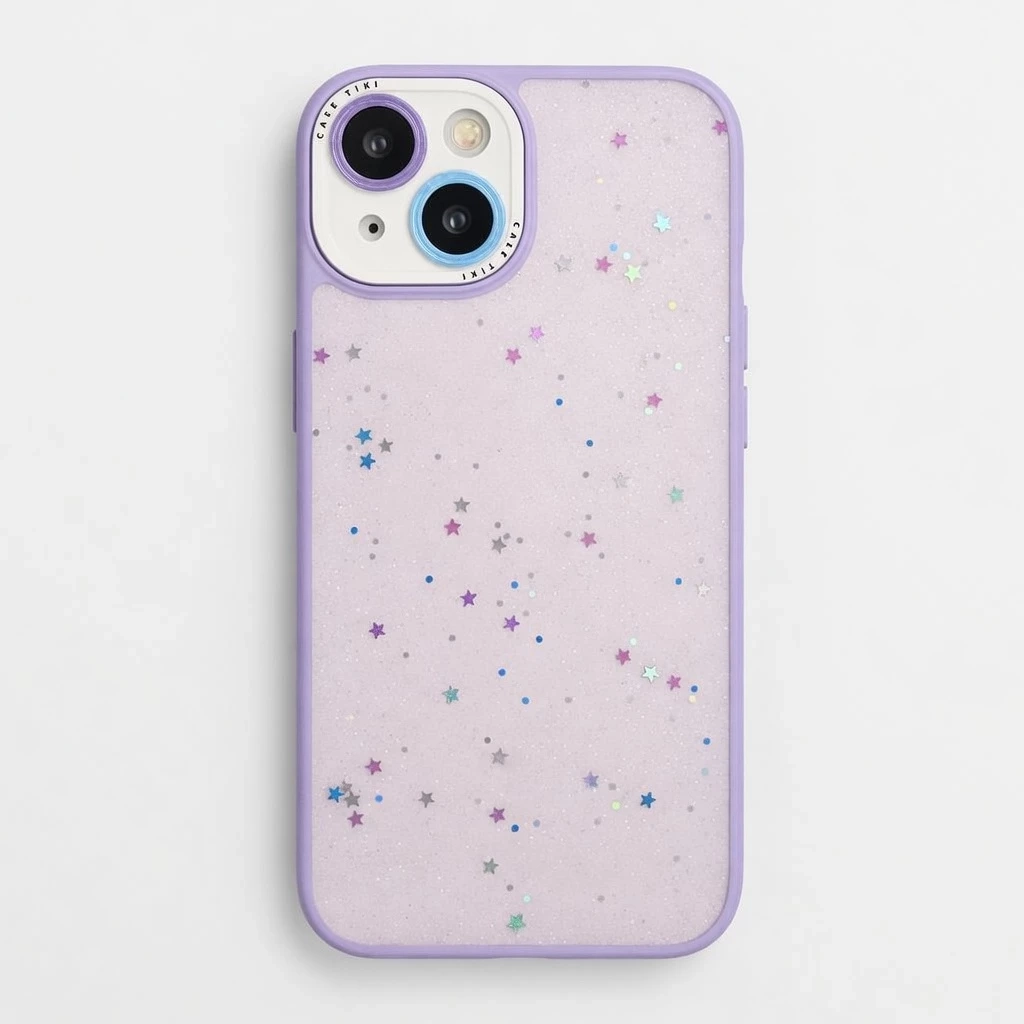 Carcasa Brillo Star Case Tiki iPhone 13 / 14 Lila Carcasa vista 2
