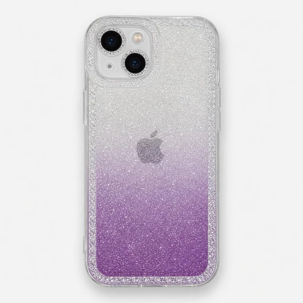 Carcasa Brillos iPhone 15 Lila Carcasa vista 2