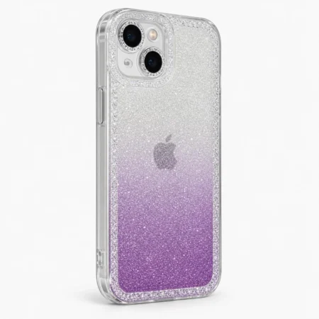 Carcasa Brillos iPhone 15 Lila Carcasa