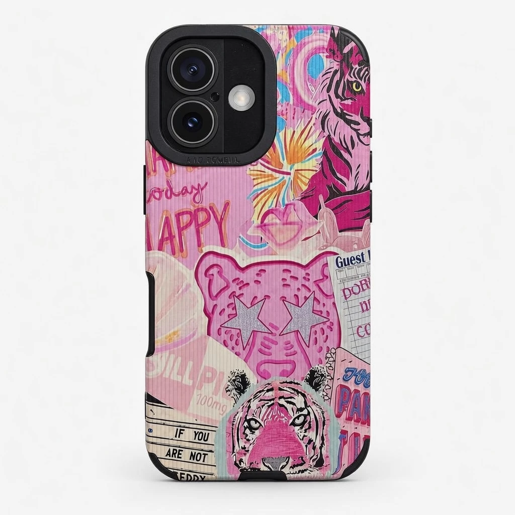 Carcasa Felino Pink iPhone 16 Carcasa vista 2
