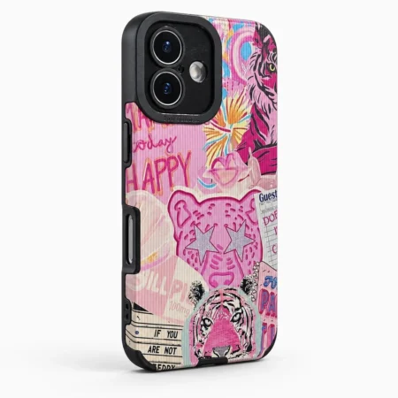 Carcasa Felino Pink iPhone 16 Carcasa