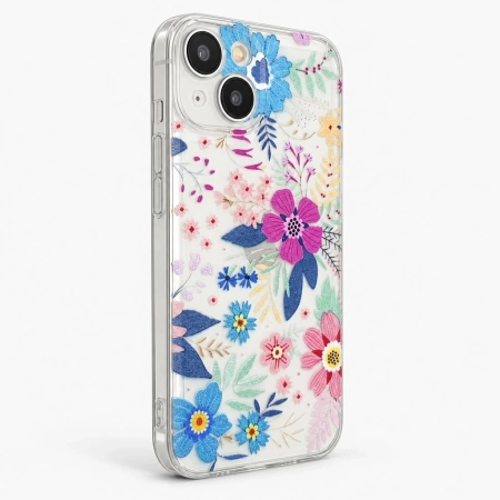 Carcasa Flores Celeste Para iPhone 13 / 14 Carcasa