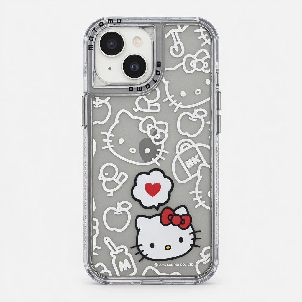 Carcasa Hello Kitty iPhone 14 Black Style Carcasa vista 2
