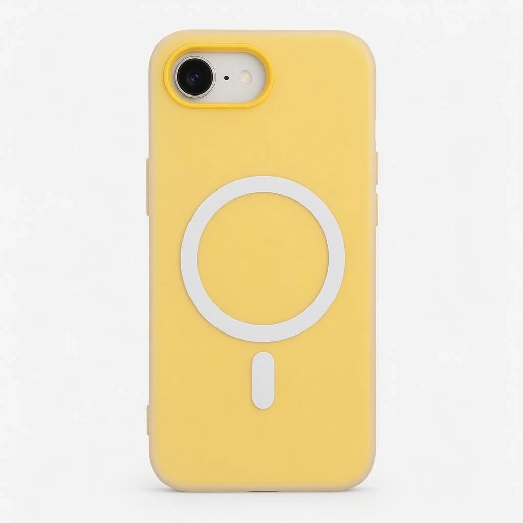 Carcasa Magnetic iPhone 16e / 17e Amarilla Carcasa vista 2