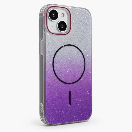 Carcasa Magsafe Brillo iPhone 13 / 14 Lila Carcasa