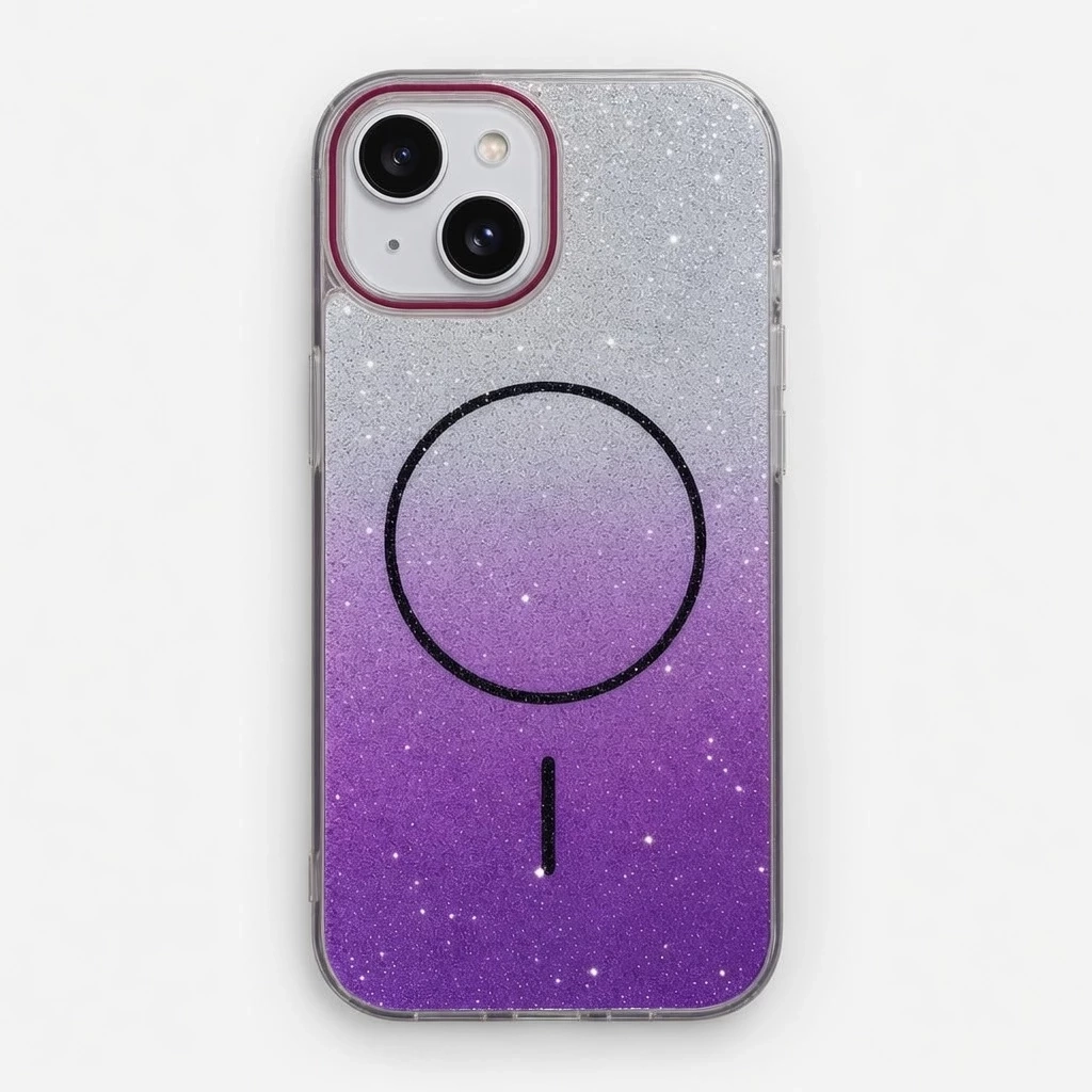Carcasa Magsafe Brillo iPhone 13 / 14 Lila Carcasa vista 2