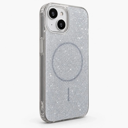 Carcasa Magsafe Brillo iPhone 13 / 14 Plateado Carcasa