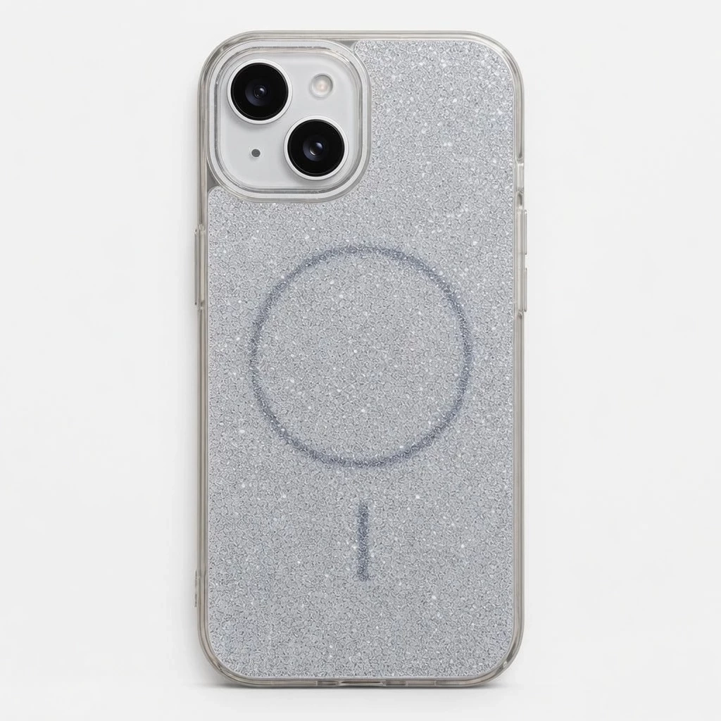 Carcasa Magsafe Brillo iPhone 13 / 14 Plateado Carcasa vista 2