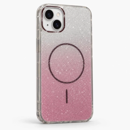 Carcasa Magsafe Brillo iPhone 13 / 14 Rosado Carcasa