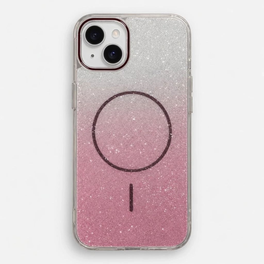 Carcasa Magsafe Brillo iPhone 13 / 14 Rosado Carcasa vista 2