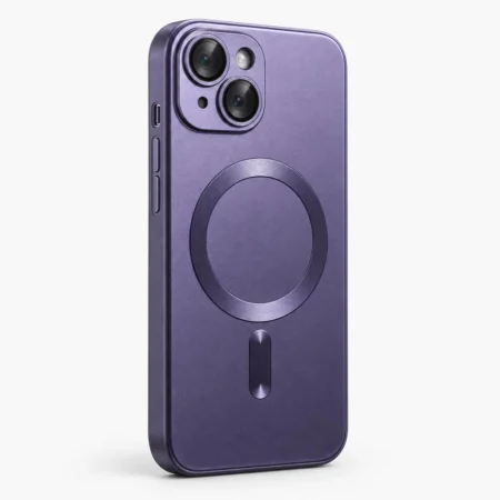 Carcasa MagSafe Metallic iPhone 15 Morado Carcasa