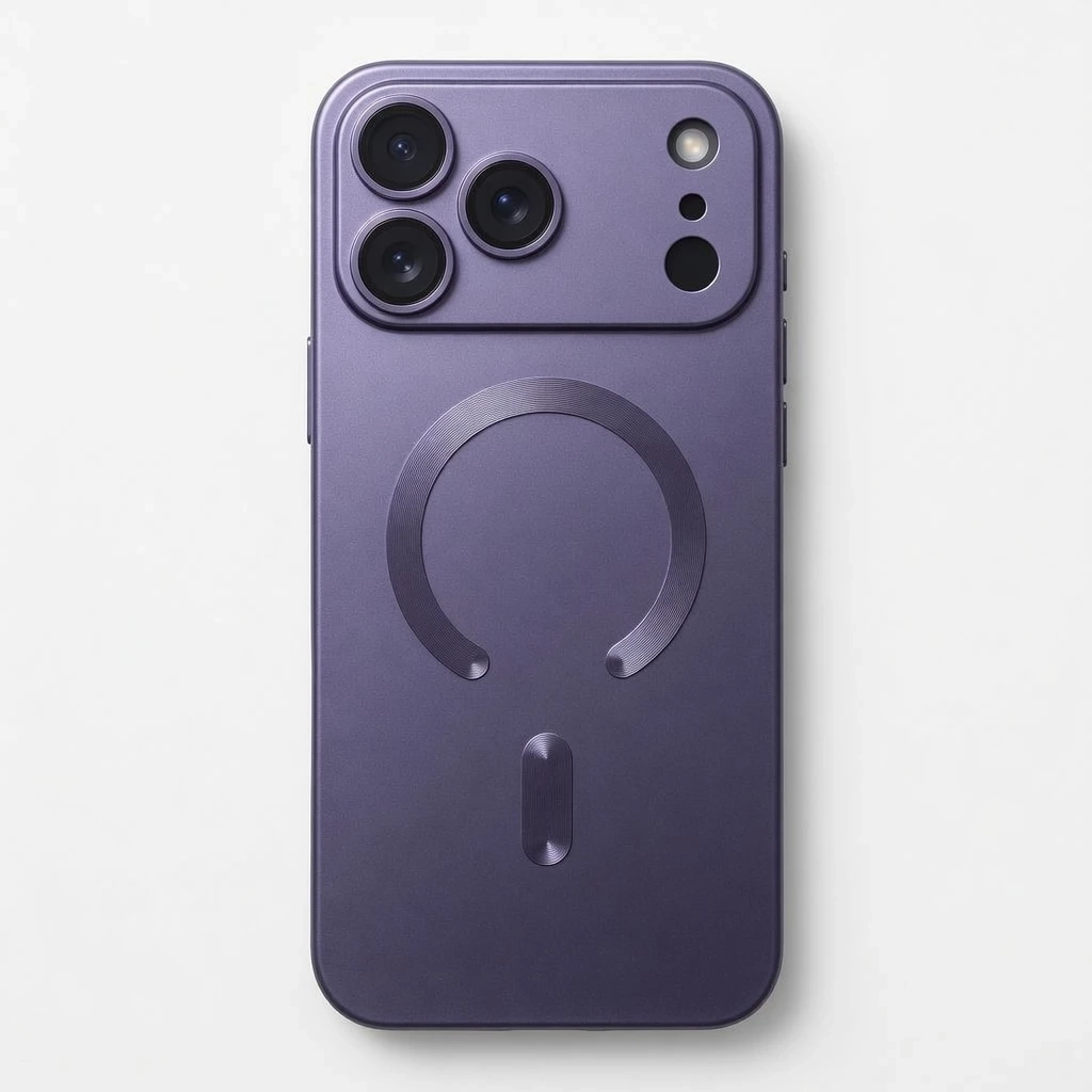 Carcasa MagSafe Metallic iPhone 17 Pro Max Morado Carcasa vista 2
