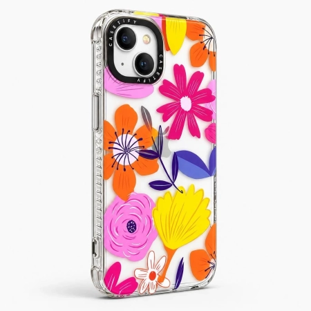 Carcasa Silicona Casetify iPhone 13 / 14 Flores Carcasa