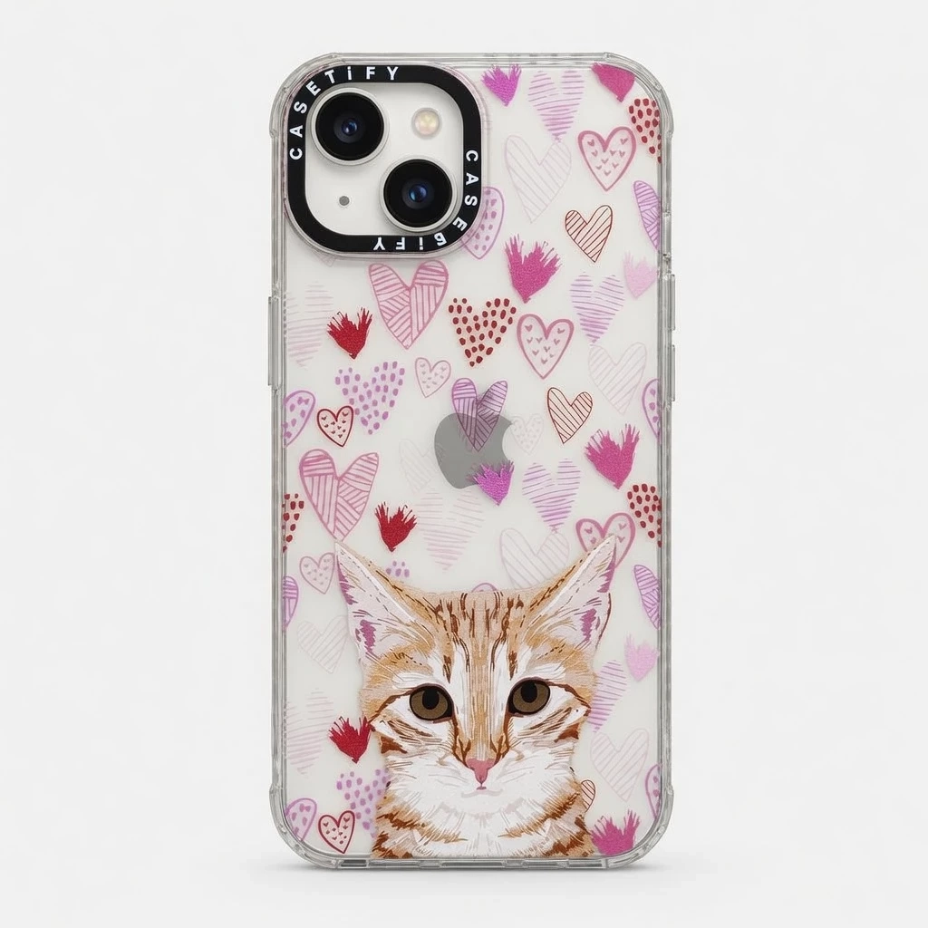 Carcasa Silicona Casetify iPhone 13 Cat Carcasa vista 2