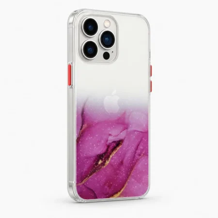 Carcasa Silicona Glitter iPhone 13 Pro Fucsia Carcasa