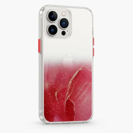 Carcasa Silicona Glitter iPhone 13 Pro Rojo Carcasa