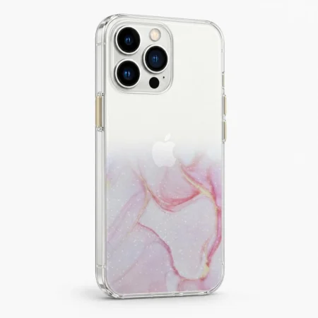Carcasa Silicona Glitter iPhone 13 Pro Rosa Carcasa