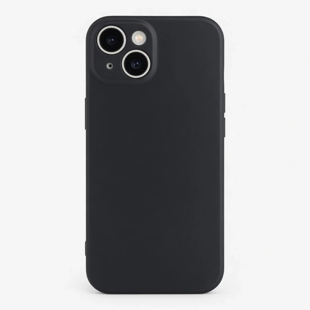 Carcasa Silicona Soft Compatible con iPhone 13 / 14 Negro Carcasa vista 2