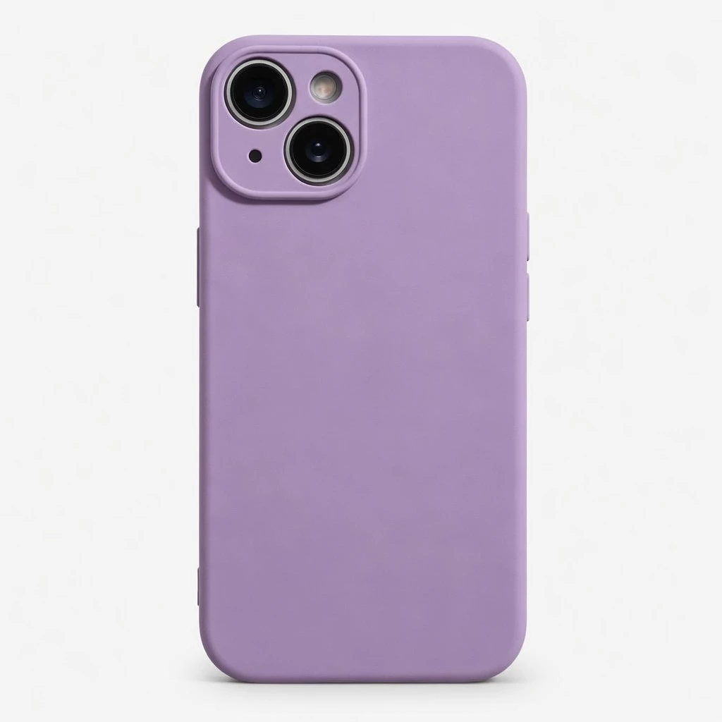 Carcasa Silicona Soft Para iPhone 15 Lila Carcasa vista 2