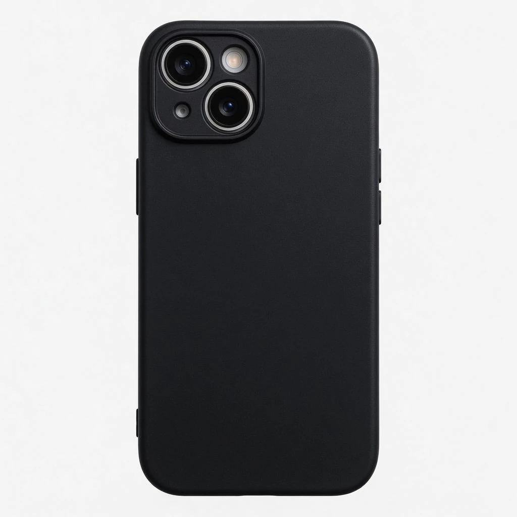 Carcasa Silicona Soft Para iPhone 15 Negro Carcasa vista 2