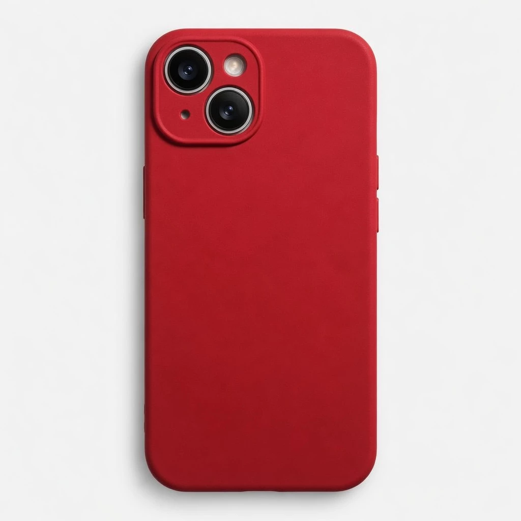 Carcasa Silicona Soft Para iPhone 15 Rojo Carcasa vista 2