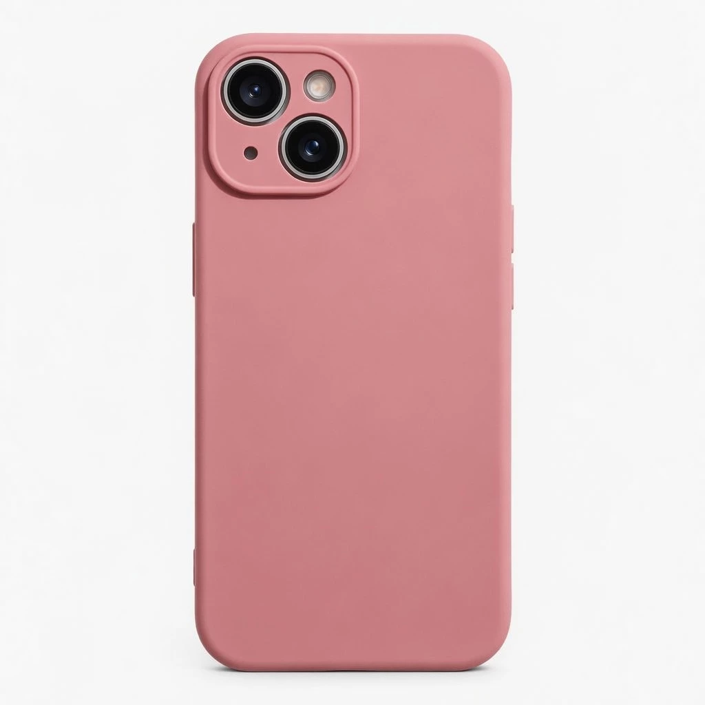 Carcasa Silicona Soft Para iPhone 15 Rosado Carcasa vista 2