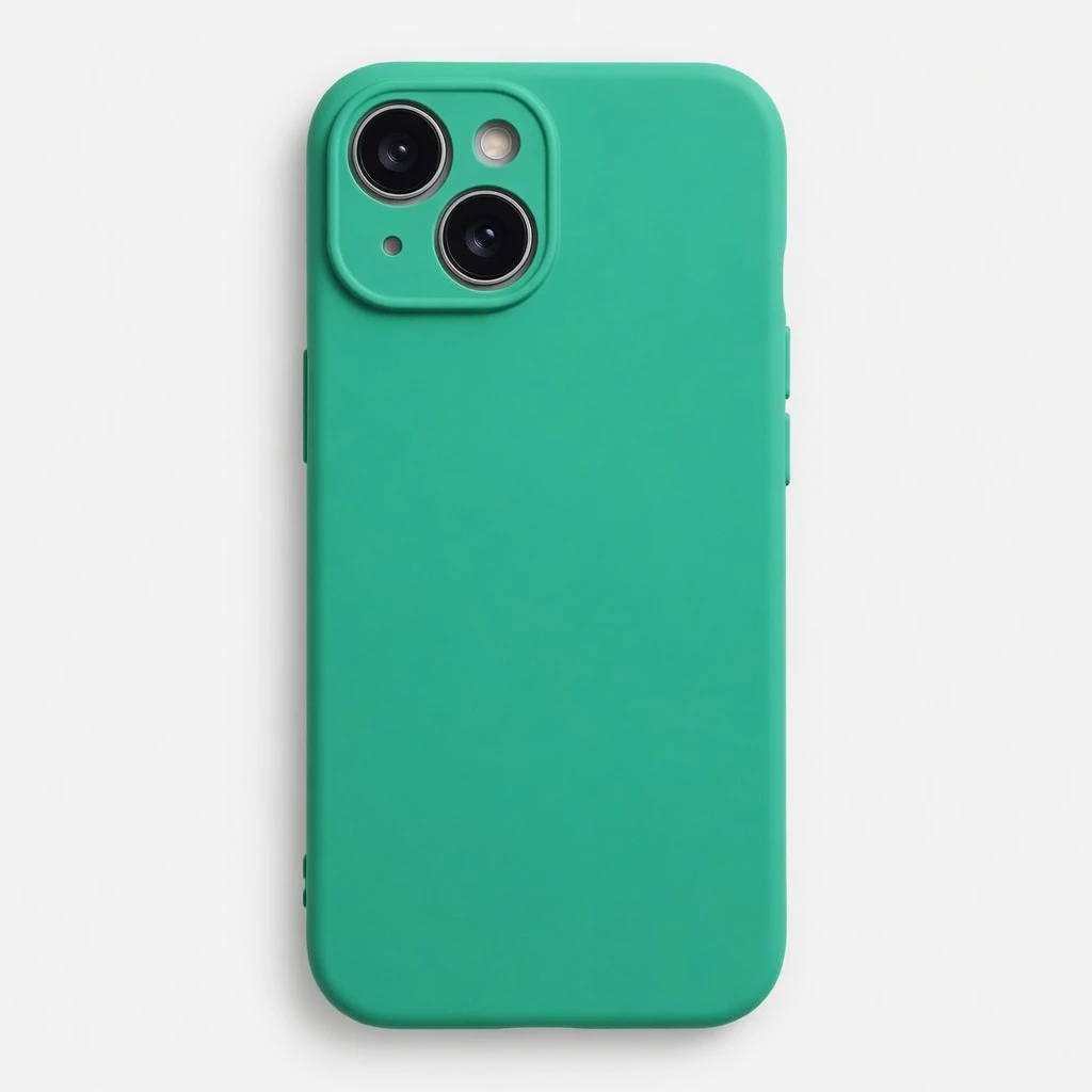 Carcasa Silicona Soft Para iPhone 15 Verde Menta Carcasa vista 2